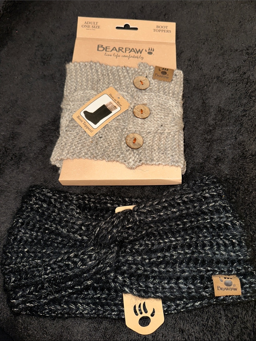 Bearpaw Boot Toppers and Ear Warmer Band NWT